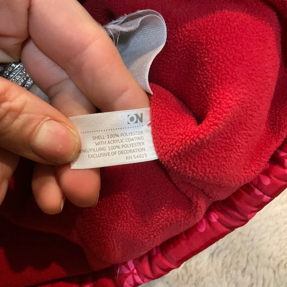 Old Navy Insulated Puffer Vest Red Pink Floral Girls Size‎ Small Kids